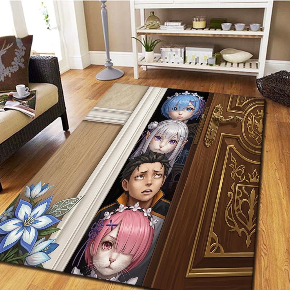 Re Zero Bedroom & Living Room Carpet, Home Decor Cool Movie Mat Play Floor Mat -HE45