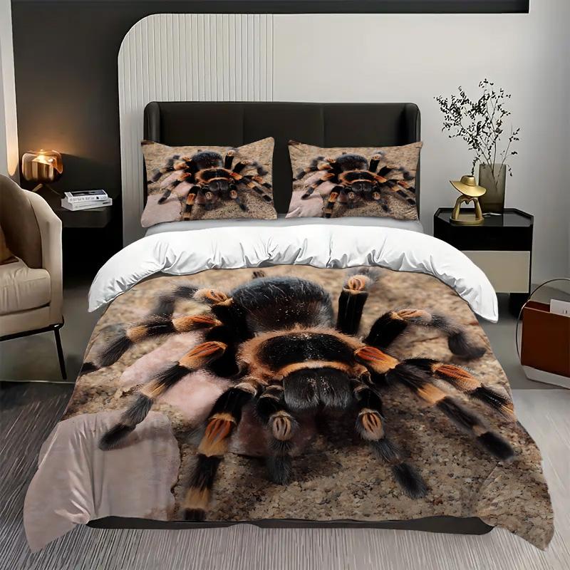 Spider Design 3d Printed Duvet Cover Set Wildlife Theme Polyester Bedding Set Soft Comfortable Luxury Quilt Cover Pillowcase