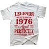 LEGEND 1976 VINTAGE Classic Black Cotton T Shirts Unisex Retro Summer Fashion 48th 48 Years Old Birthday Party Tshirt Male Top