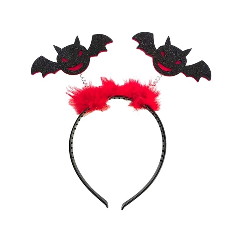 

Gothics Sequins Bat Hairband for Adult Kids Cosplay Party Costume Day of the Death Bat Headpiece Halloween Accessories 1