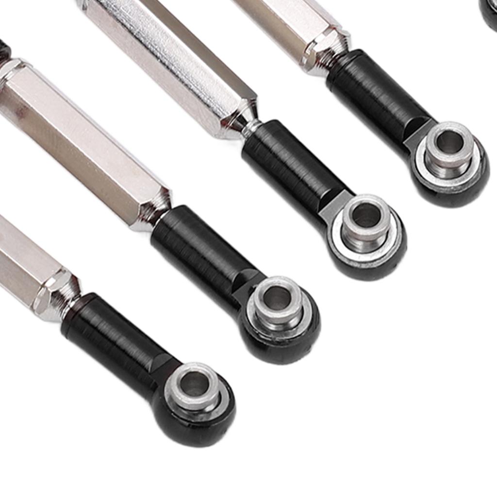 8Pcs Metal   Steering Linkage Aluminum Alloy Servo Link Pull Rod for WPL C14 C24 B14 MN D90 D91