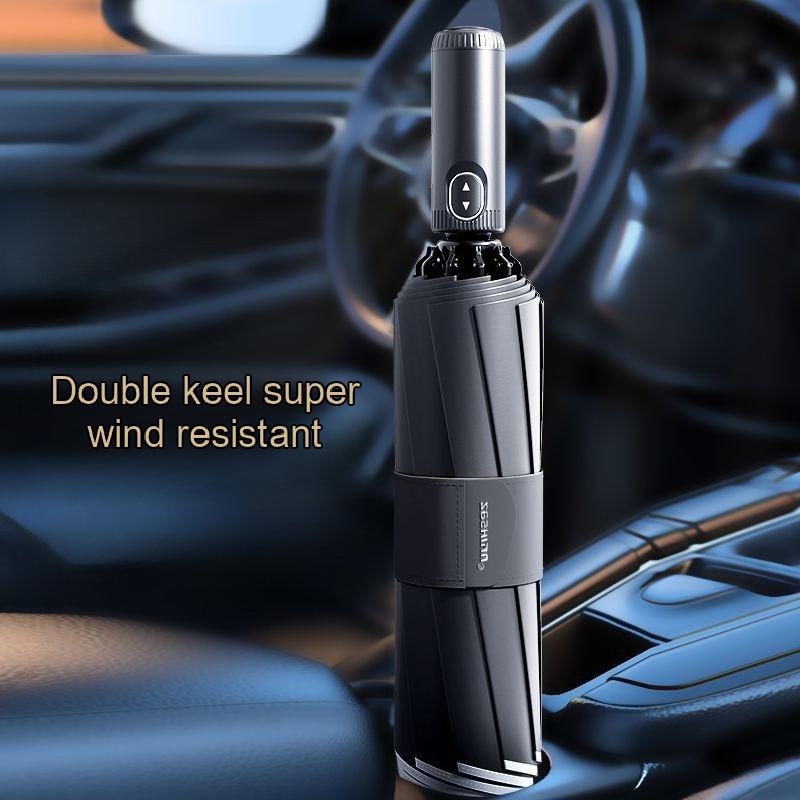 Fully Automatic Reverse Business Sun Umbrella Thickened Reinforced Wind-resistant Men's Car-mounted Sunshade Folding Umbrella