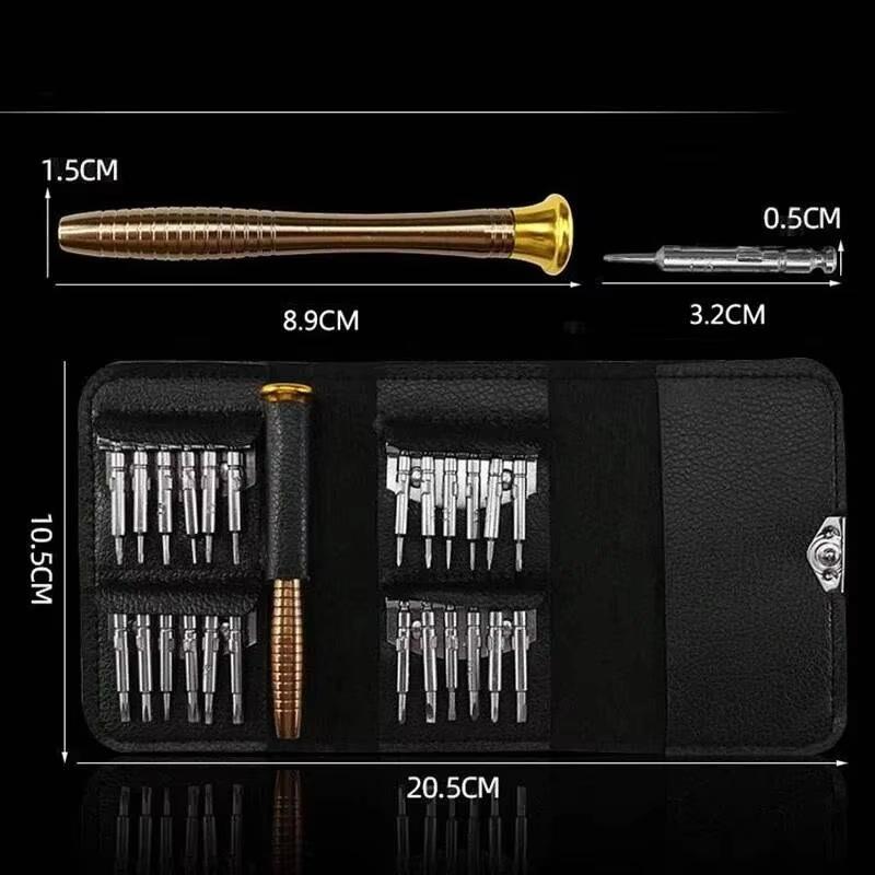 25 in 1 Mini Precision Magnetic Screwdriver Set Pocket Size Portable Repair Tool for Travel Small Item Emergency Fix