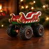 Decorative Holiday Gifts for Collectors Retro Christmas Sleigh Truck Ornament, Vehicle Figurine, Resin Vintage Durable Craft Decoration, Red