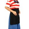 Black Half Waist Short Aprons With Pockets For Home Kitchen Pub Cafe Waiter Waitress