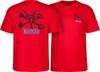 Powell Peralta RAT BONES Camiseta de Skateboard VERMELHA Unissex