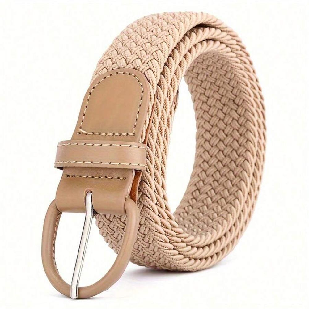 

1PC Canvas Waistband Men s Belt Students Youth Belt Stretch Stretch Elastic Woven Casual Korean Version Of The Belt Hipster