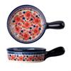KX4B Retro Binaural Baking Pan Household Hand Painted Salad Plate Ceramic Baking Dish Home Bakeware for Cooking Cake Dinner