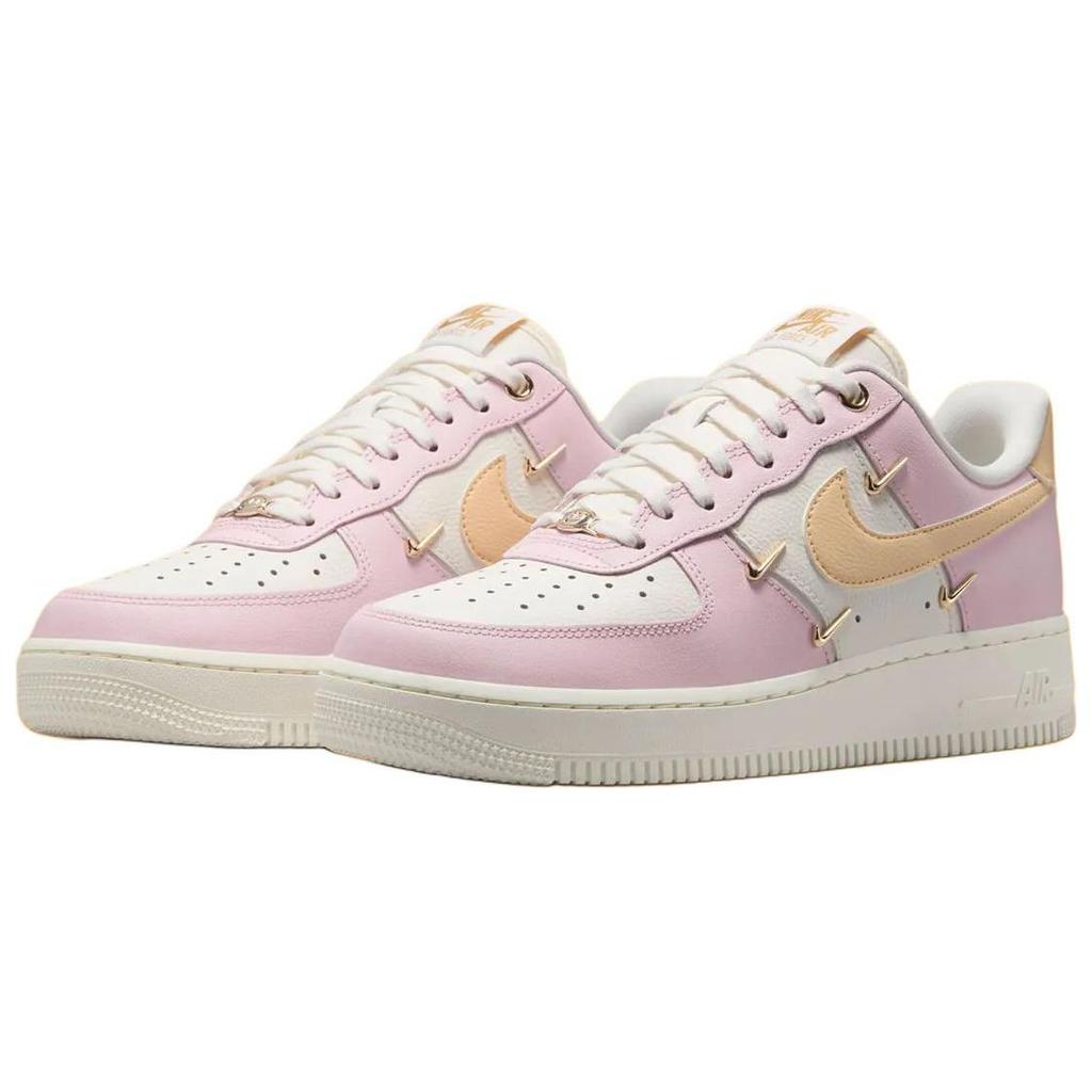Nike Air Force 1 07 LX Mini Swoosh - Růžová pěna Dámské tenisky Plachetnice Metalická-zlatá Bledě-vanilková IB2574-600
