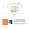 New Cream Style Bedroom 360 degree Shake Head Electric Fan Ceiling Light Intelligent Dimmable Children's Room Ceiling Fan Lamp 52 * 20cm