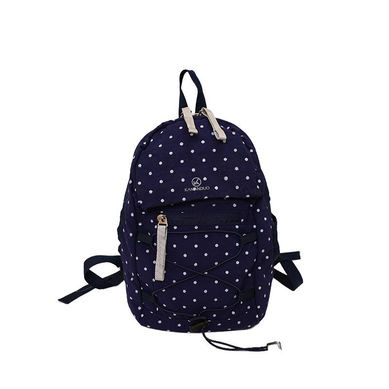 Schoolbag Fashion Women's Casual Backpack 1011 Polka Dot Simple Travel Backpack Trendy Cool Versatile Backpack