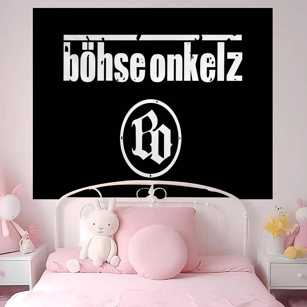 

Bohse Onkelz Logo Colorful Tapestry Wall Hanging Bohemian Wall Tapestries Mandala Wall Art Decor 74x94cm(29x37in)