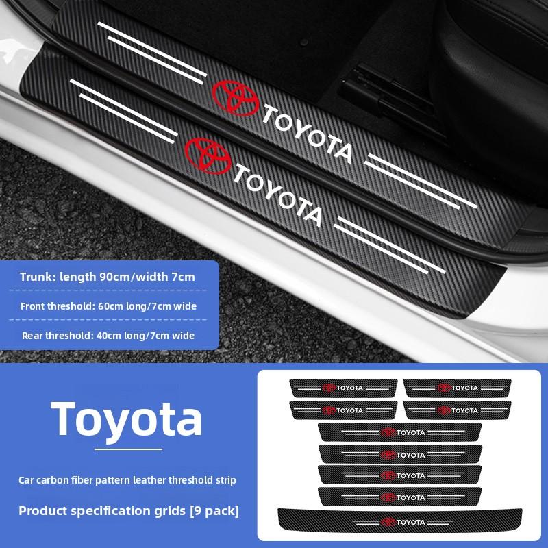 Suitable for Toyota Corolla Leiling Camry Dazzling Highlander Willanda Feng Landa Threshold Strip Protective Sticker Anti-Step