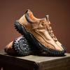 Leather Casual Shoes with Trendy Design Fits True To Size for Spring/Autumn Outdoor Hiking Sneakers Men