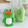 Ins Cute Cute Frog Cartoon Doll Wedding Throw Student Couple Schoolbag Keychain Plush Doll Pendant