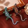 Vintage Glazed Chameleon Vintage High-end Light Luxury Lizard Brooch