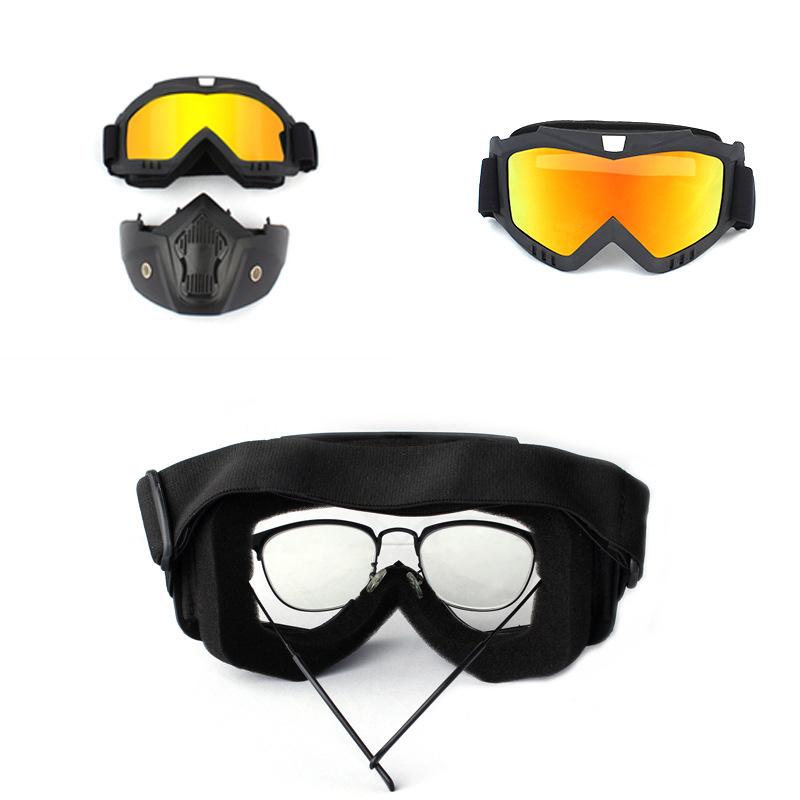 Motorcycle General Goggles Dustproof  Glasses Adjustable Motorcycle Goggles Breathable Full Face Protective Dirt Bike Motorbike