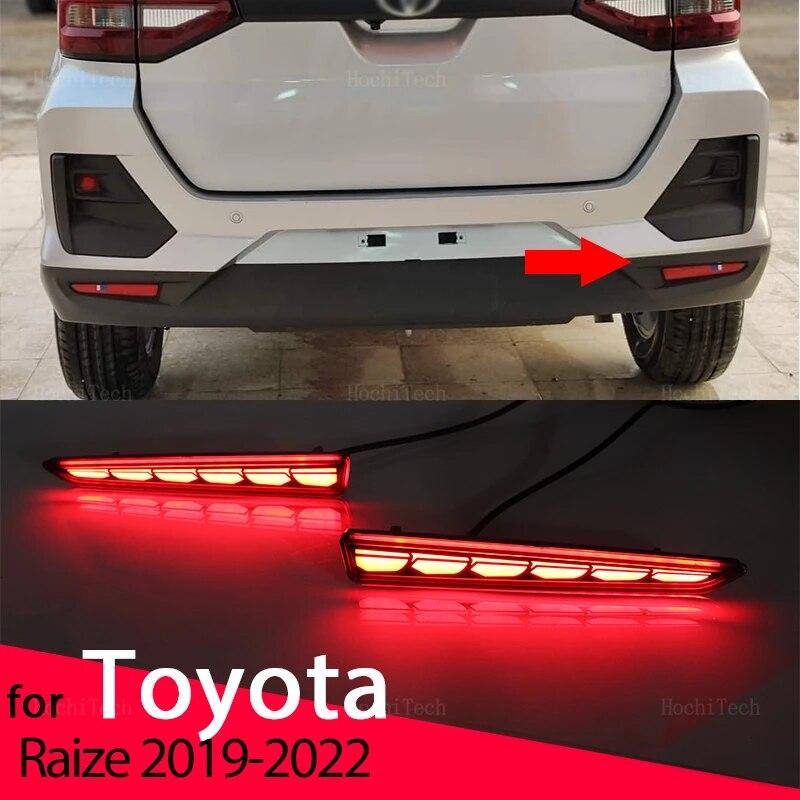 

Автомобильный светодиодный динамический указатель поворота, отражатель, задняя противотуманная фара, задний бампер, стоп-сигнал для Toyota Raize-2022 Tanto-Custom