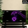2D Flat, for Decorative Purposes Only 2D Flat License Plate Cover And Frame Frame with Skull And Purple Heart Design for Front Decoration, 12in X 6in,