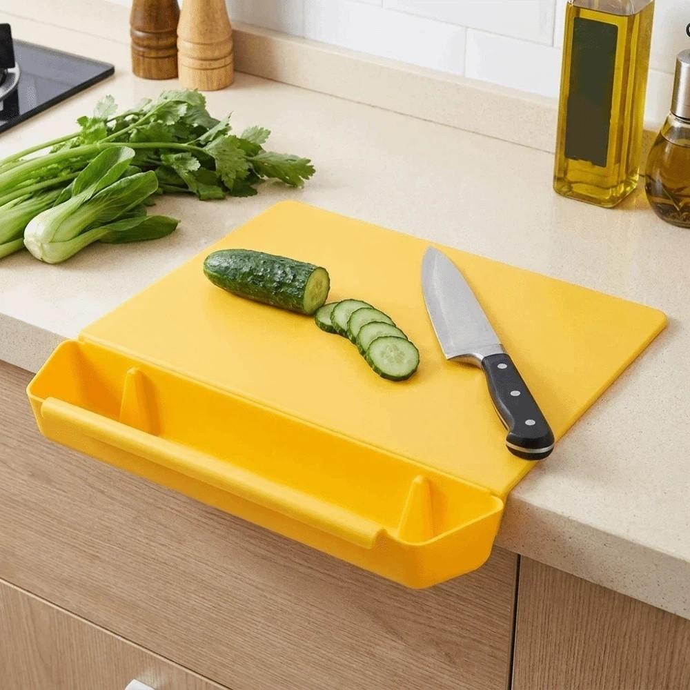 2-in-1 Vegetable Cutting Board Thicken Plastic Food Container Food Preparation