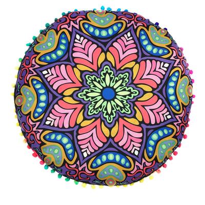 Indian  Floor Pillows Round Bohemian Cushion Cushions Pillows Cover Case