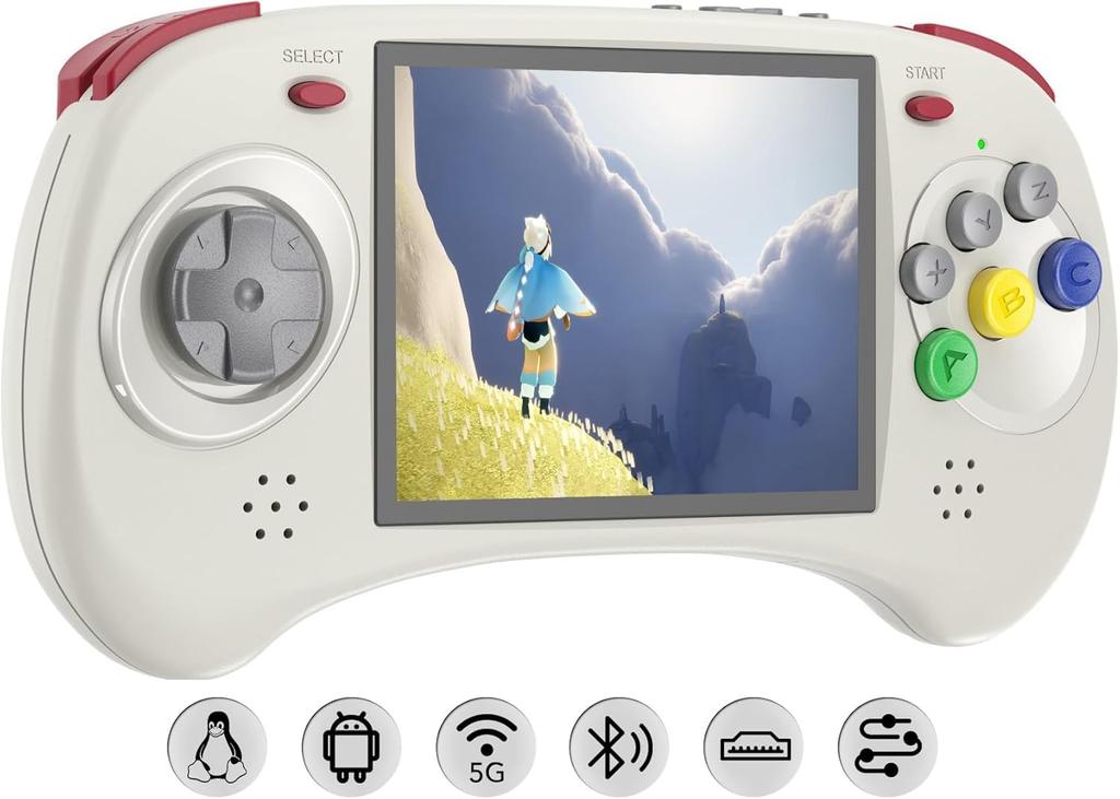Портативная игровая консоль Anbernic RG RK3566 Whatsko с Android, двойной IPS-дисплей, 3500 мАч, серый ARC-D 11/система LINUX, 4-дюймовый сенсорный экран, поддержка WiFi/Bluetooth,