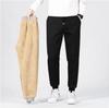 Pants for Men In Autumn and Winter, Thickened with Fleece for Outerwear, Casual Pants, Warm Lamb Wool Sports Sweatpants