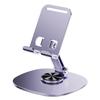 Otáčanie o 360° Celokovová zliatina hliníka Držiak mobilného telefónu Univerzálna konzola Skladací dizajn s dvojitým hriadeľom Stabilný proti pádu pre iPhone / iPad