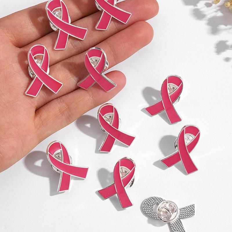 Brože s mašlí ze slitiny pro dobrovolníky Balení 20 ks Brož pro povědomí o rakovině Charitativní šperky Dárky