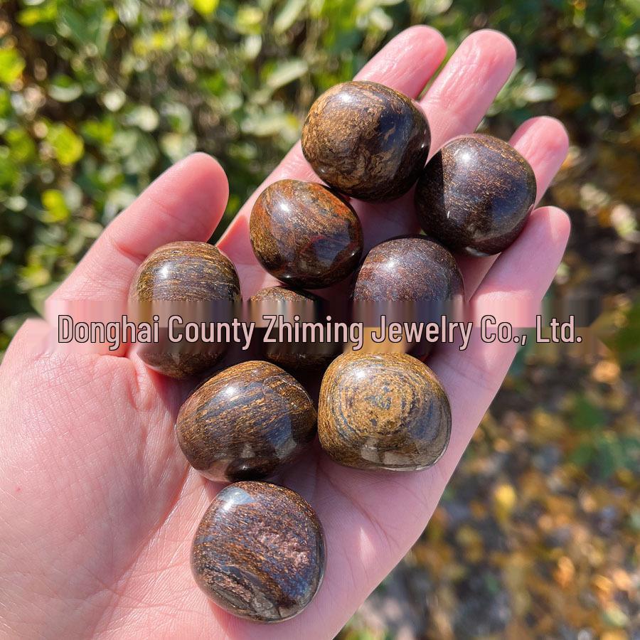 

Antique Bronze Gray Bronzite Tumble with Schiller Effect