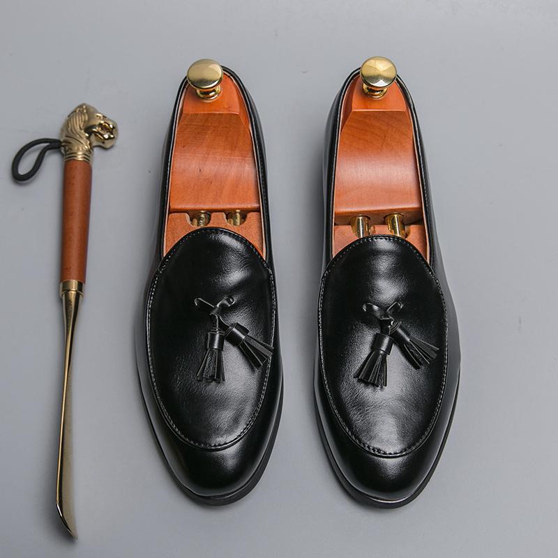 New Men Fashionable Tassel Shoes Luxurious Comfortable Brand Small Leather Shoes Men High-quality Busines Loafers In Sizes 38-46