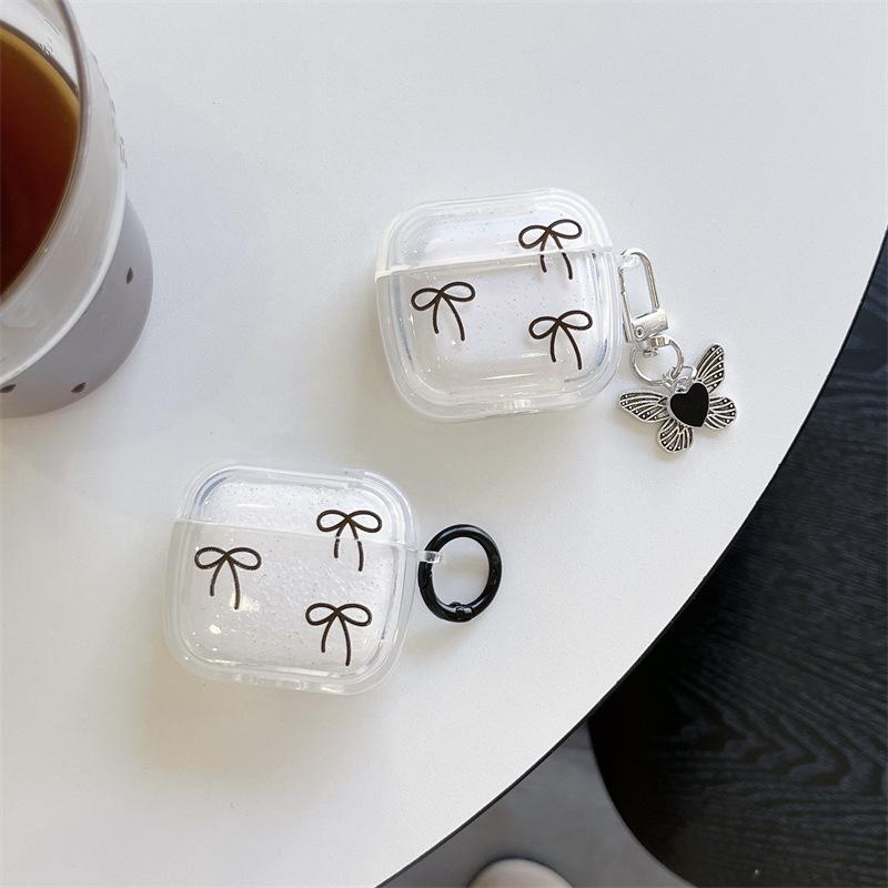 Epoxy bow for AirPods4 apple bluetooth wireless headset cover 1/2/3 generation pro2 cute creative