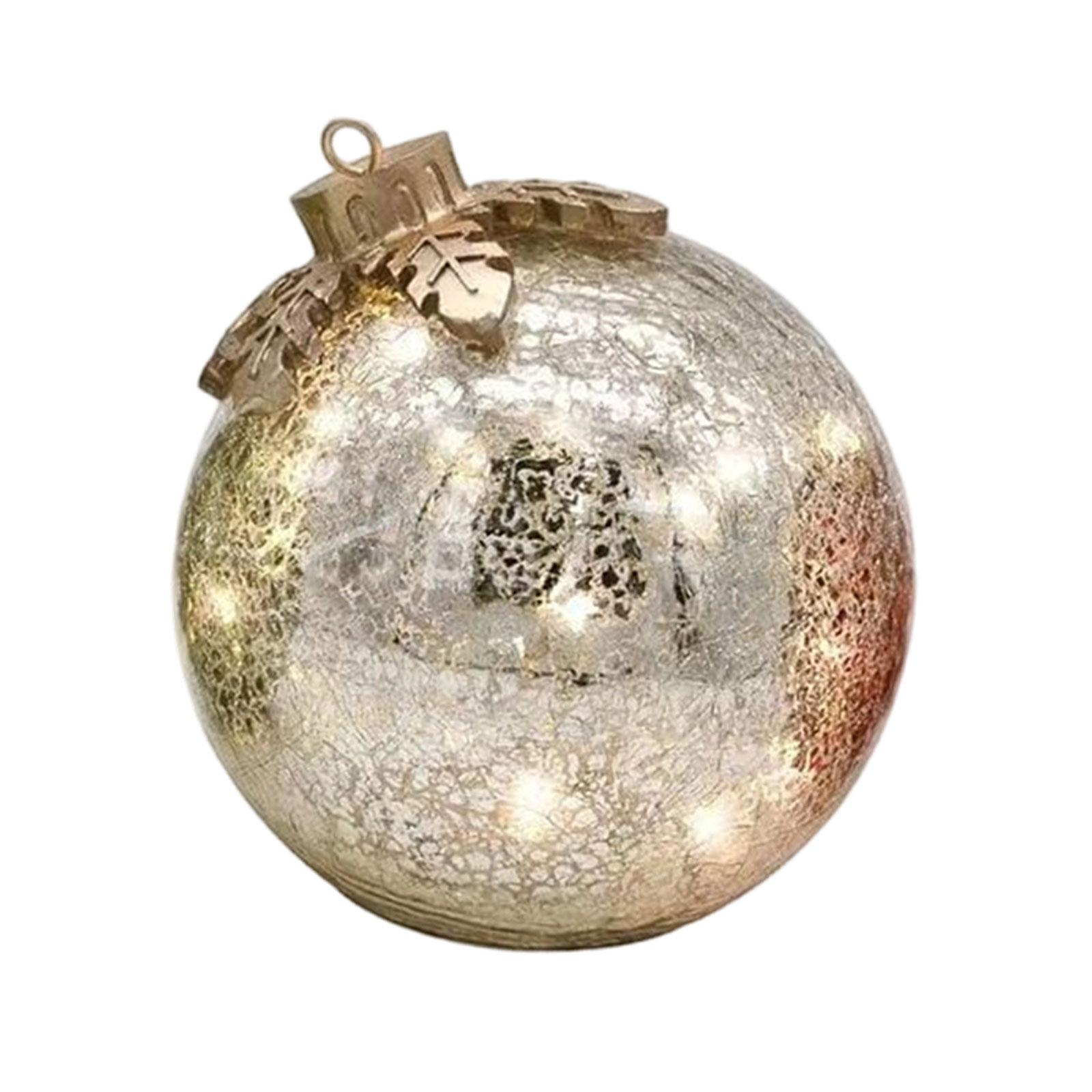 

Christmas Ball Ornament Christmas Tree Hanging Ornament Illuminated LED Xmas Decor for Door Party New Year Anniversary Yard золотистый