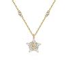 Silver Star Necklace for Women - Shiny Zircon Star Pendant Chain