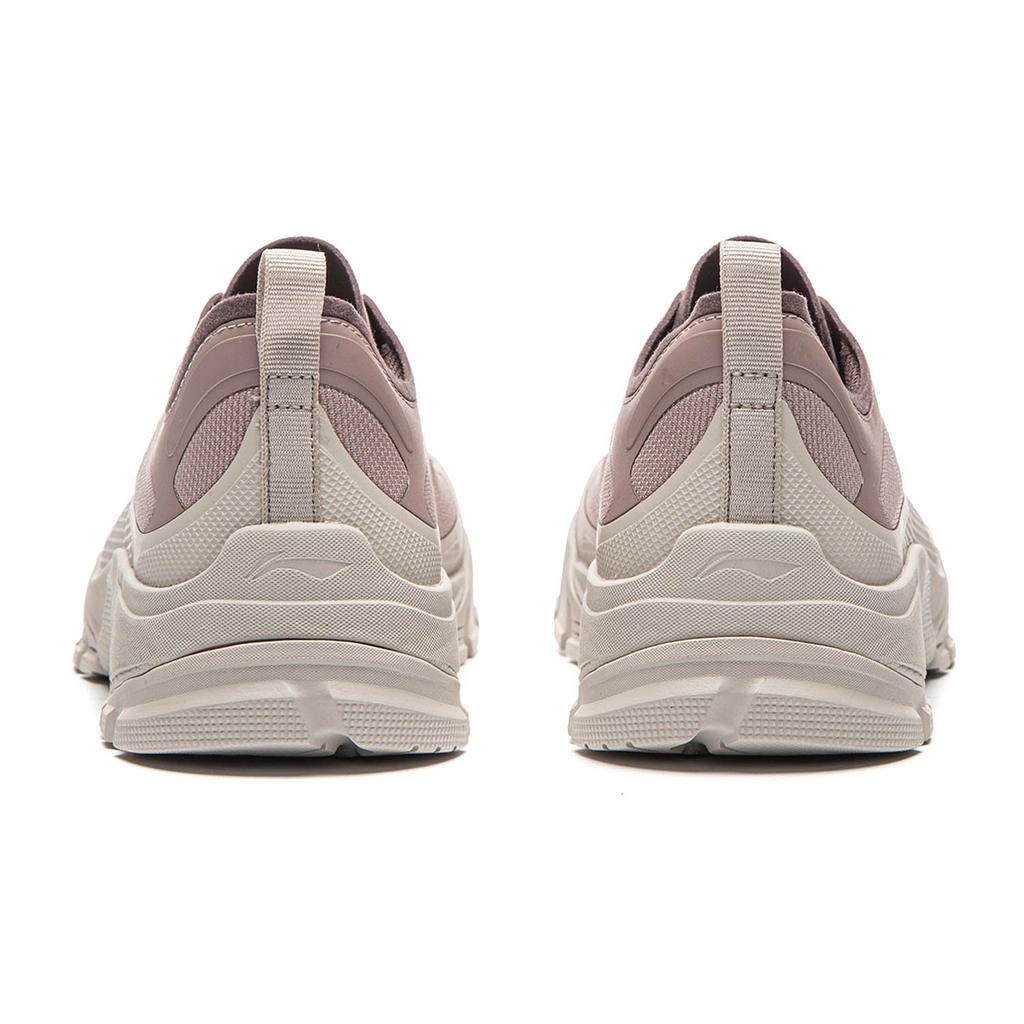 Li Ning Sandstone Sports Comfortable Shock Absorbing Wear Resistant Low Top Lifestyle Casual Shoes Women casual shoes Gray Pink AGCW114-4