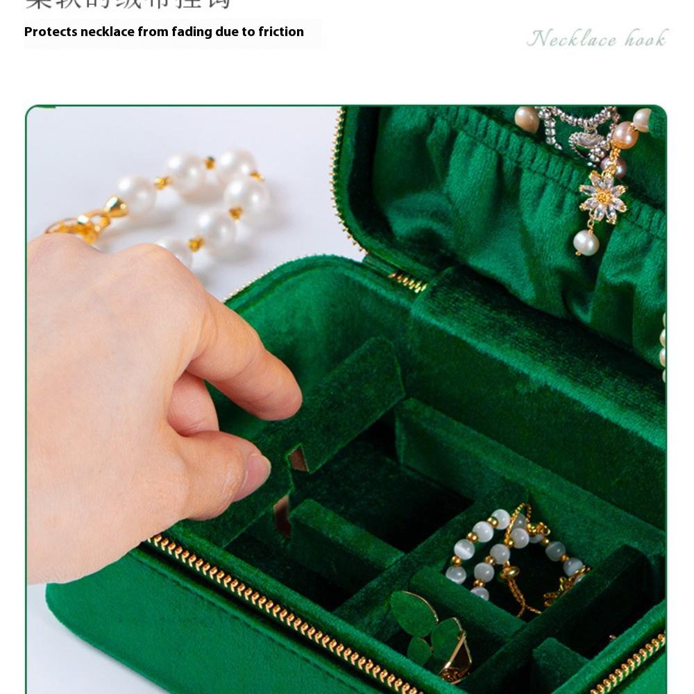 Flannel Jewelry Box, Jewelry Storage Box, Double-layer High-grade High-grade Anti-oxidation Jewelry Box.