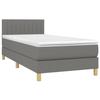 Maison Exclusive - Sommier à lattes de lit avec matelas et LED Gris foncé 80x200cm