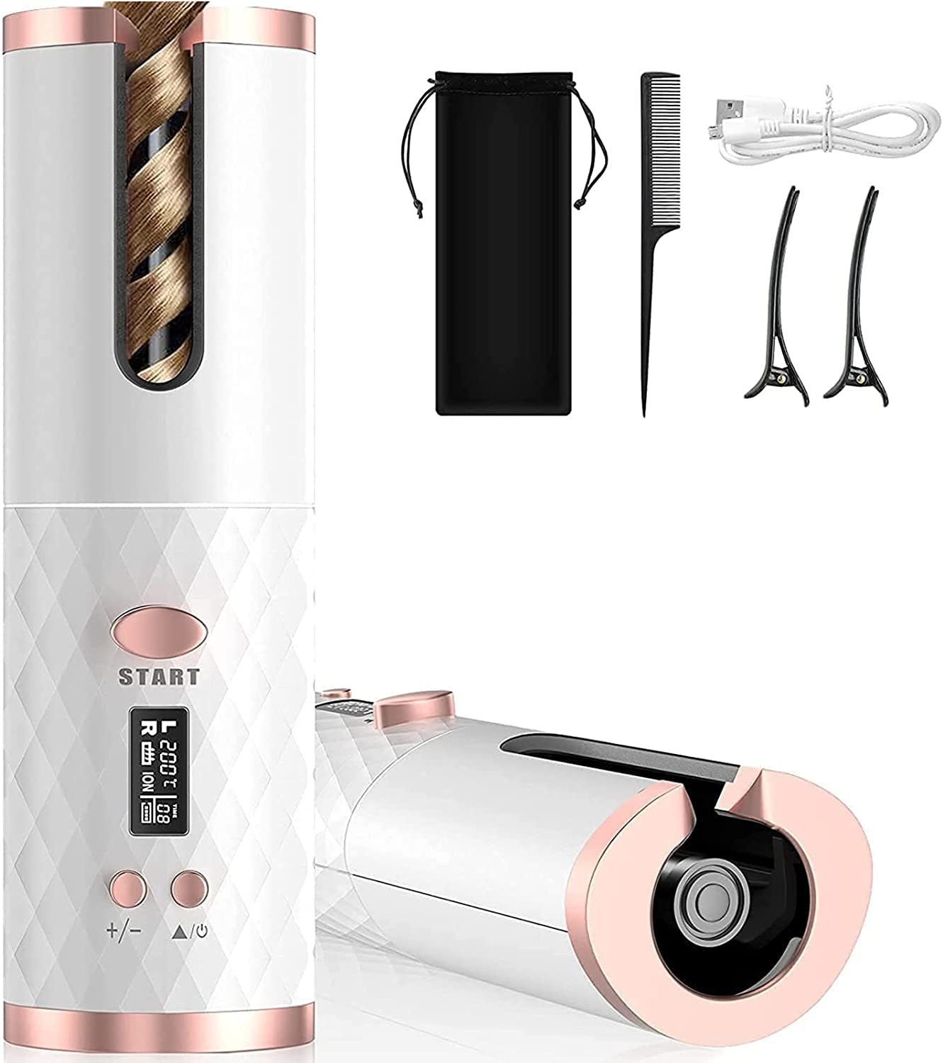 

Автоматическая завивка волос Автоматическая завивка волос Автоматическое направление завивки 4 уровня Температура Секунды Таймер USB Rapid Overseas Iron, Утюг, Намотка, Беспроводной,