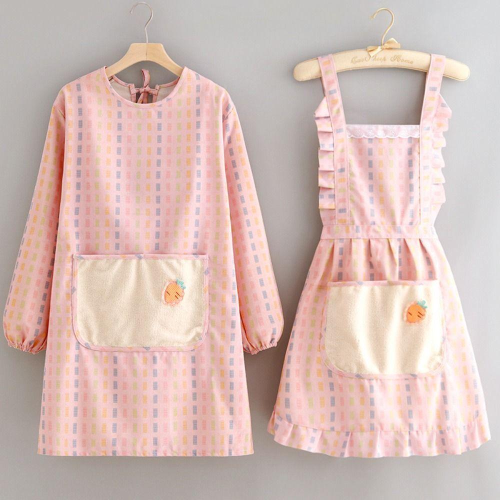 Breathable Kitchen Cooking Apron Protective Suspender Work Dress Cleaning Apron  Home Kitchen