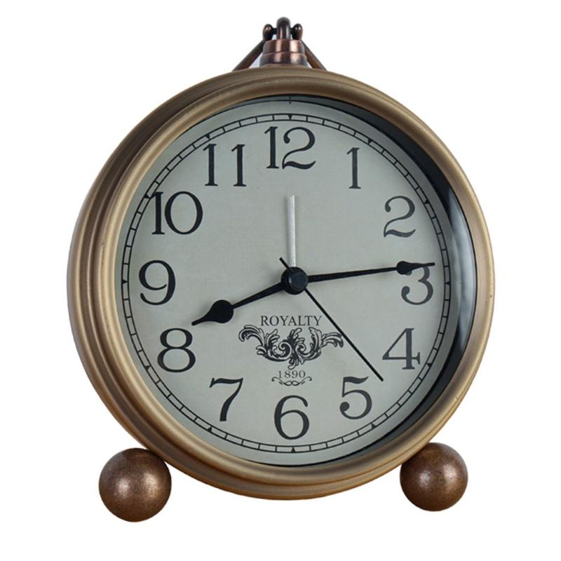 Elegant Metal Clock for Home Decoration Quiet and Battery Powering with Vintage Designing Exquisitedly