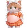 Adesivo de Barriga de Gato 3D Borracha Anti-Colisão Batentes de Porta Brinquedo para Aliviar o Estresse Adesivo Decorativo Engraçado para Parede