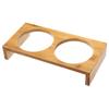 Cat Dog Feeders Bowl Pet Food Water Bowl 1/2 Bowls Ceramic Tableware Bamboo Frame Antiskid Pet Supplies Dog Cat Feeding Bowl