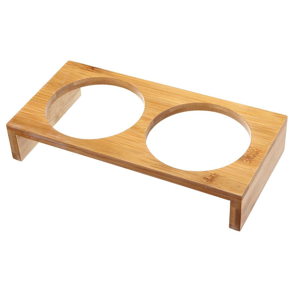 Cat Dog Feeders Bowl Pet Food Water Bowl 1/2 Bowls Ceramic Tableware Bamboo Frame Antiskid Pet Supplies Dog Cat Feeding Bowl