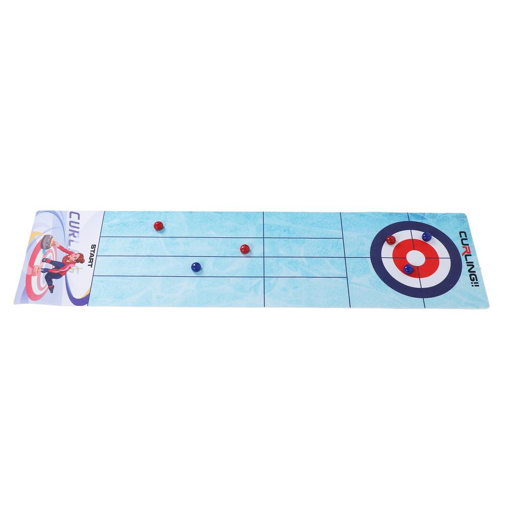 Tabletop Curling Game Fun Compact Curling Board Game Portable Mini Tabletop Games Toy for Adults Kids Families School Travel