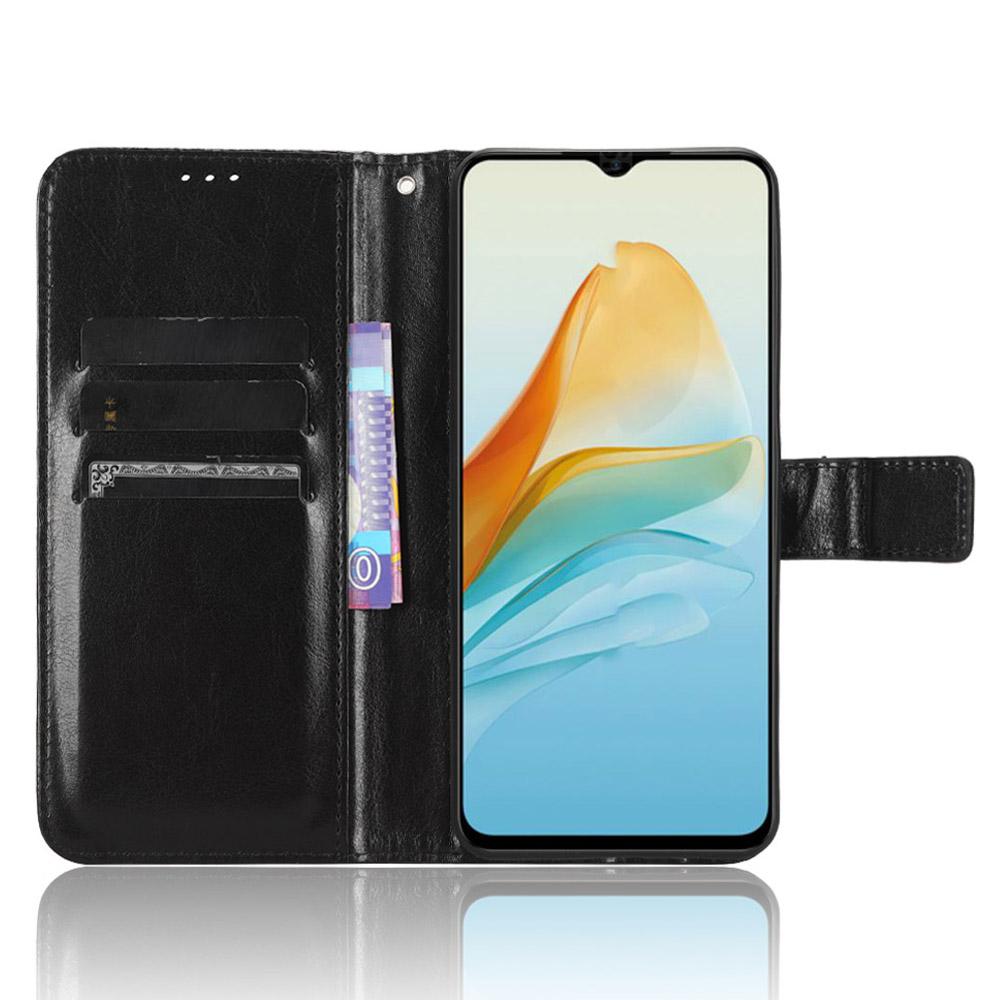 

PU Leather Case for ZTE Blade V41 Vita/Blade V50 Design 5G/V40 Design/Axon 40 Lite/nubia Neo,Wallet Cell Phone Stand Cover Black