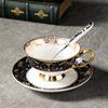 Bone China Coffee Cup Set Ceramic European Style Cups and Plates High End Afternoon Tea Set Gouteng Flower Coffee Cup Plate