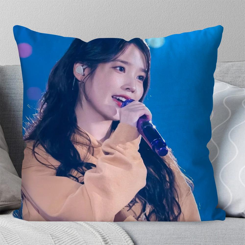 1pc Korean Singer IU Pillow Case Square Pillow Bedroom Sofa Leisure Comfort Cushion Car Living Room Home Decoration 40X40