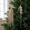 Multi-Beaded Christmas Pearl Pick Branch Christmas Tree Pearl Tassel Hanger  Room Decoration