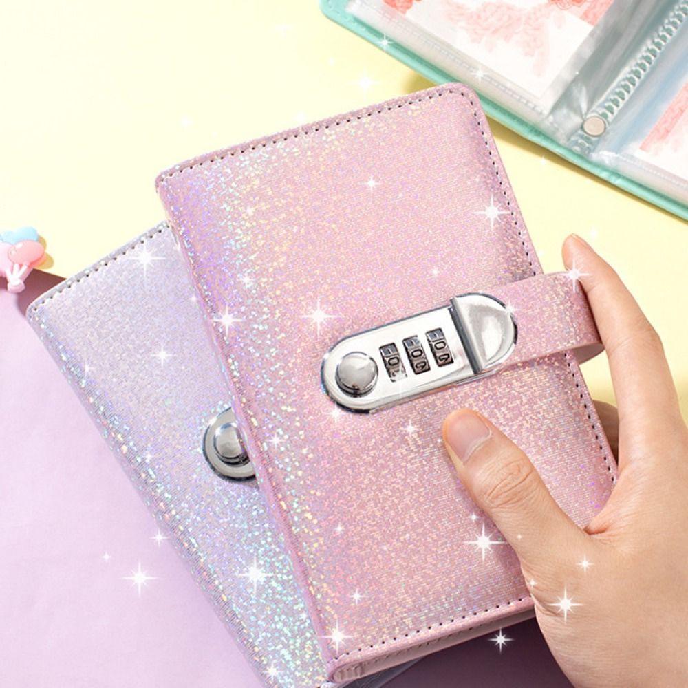 PU Leather Cover Password Lock Saving Notebook Budgeting Education Book  Financial Literacy
