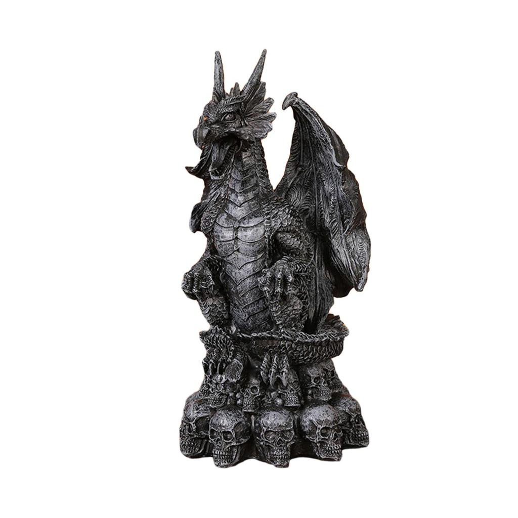 Dragon Statue Sculpture Ornaments Home Decoration Gothic Decor Halloween Figurine Animal for